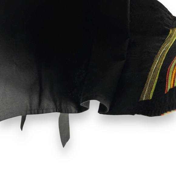 Vintage 90s Embroidered Tapestry Casual Vest, Multicolor Stripes, OSFM - Picture 7 of 10